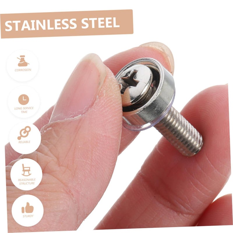 100pcs Stainless Steel Plated Cage Screws For Server Racks Cabinets Shelves Equipment - Image 4